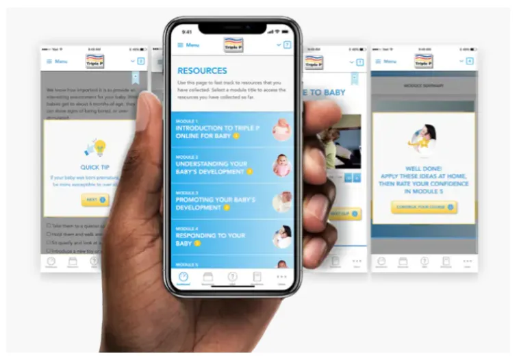 Illustration representing support for new parents